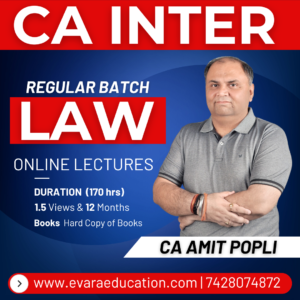 CA INTER - LAW (Regular Batch) for Sep 2026 & Jan 2027 Exams by CA AMIT POPLI