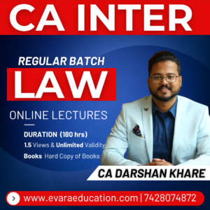 CA INTER - LAW (Regular Batch) for Sep 2026 & Jan 2027 Exams by CA DARSHAN KHARE