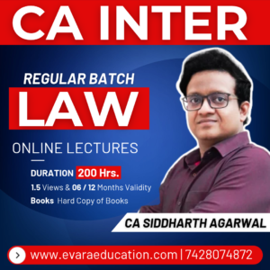 CA INTER - LAW (Regular Batch) for May/Sep 2027 Exams by CA SIDDHARTH AGARWAL