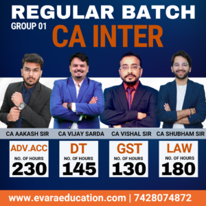 CA INTER - ADV.ACC + DT + GST + LAW (Regular Batch) for Sep 2026 & Jan/May 2027 Exams by CA AAKASH KANDOI, CA VIJAY SARDA, CA VISHAL BHATTAD & CA SHUBHAM SINGHAL