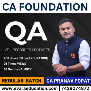 CA Foundation - QA for Sep 2025 & Jan/May 2026 Exams (CA Pranav Popat)