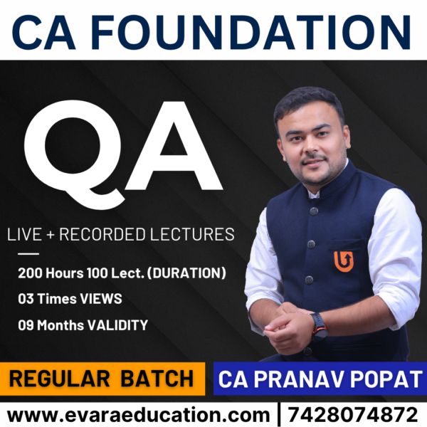 CA Foundation - QA for Sep 2025 & Jan/May 2026 Exams (CA Pranav Popat)