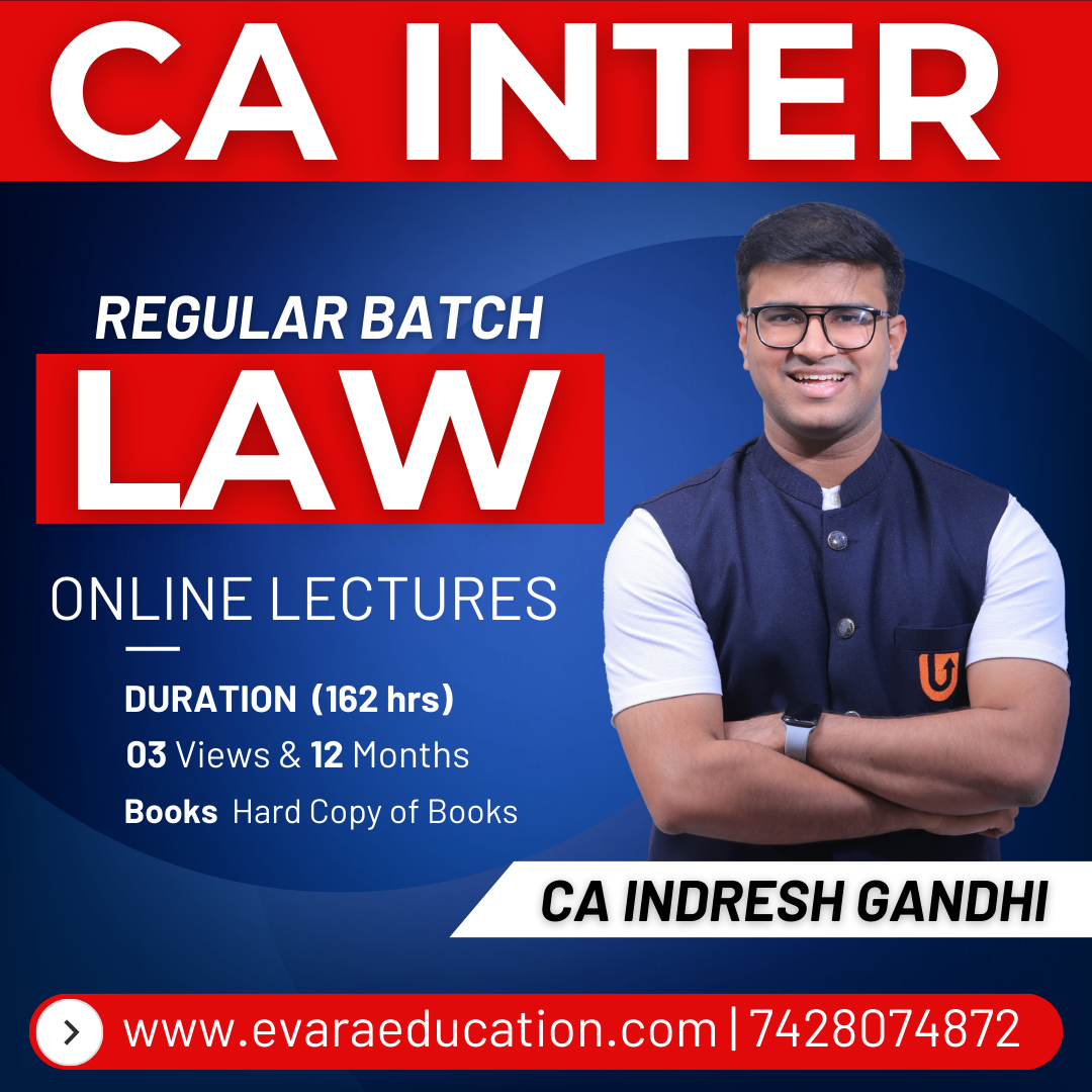 CA INTER - LAW (Regular Batch) for Sep 2026 & Jan 2027 Exams by CA INDRESH GANDHI