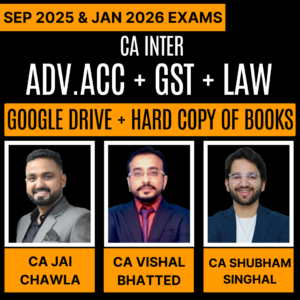 CA Inter-Combo (New Course)- ADV.ACC + GST + LAW (Regular Batch) by VSMART ACADEMY