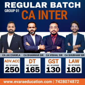 CA INTER - ADV.ACC + DT + GST + LAW (Regular Batch) for Sep 2026 & Jan/May 2027 Exams by CA JAI CHAWLA, CA BHANWAR BORANA, CA VISHAL BHATTAD & CA SHUBHAM SINGHAL
