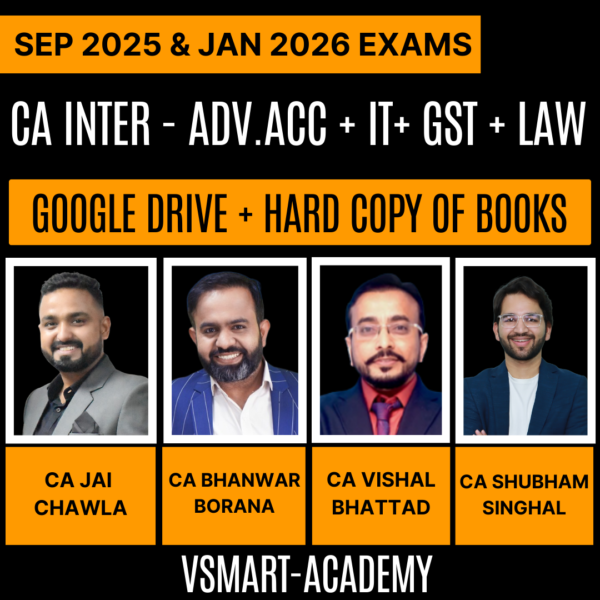 CA Inter-Combo (New Course)- ADV.ACC + IT + GST + LAW (Regular Batch) by VSMART ACADEMY