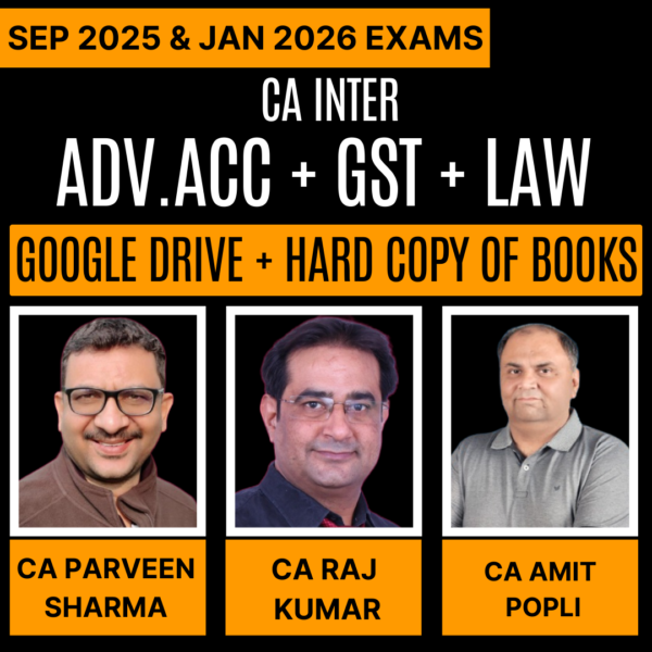 CA Inter-Combo (New Course)- ADV.ACC + GST + LAW (Regular Batch) by ALDINE CA