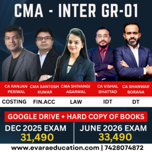 CMA Inter-Combo (New Course)- COST ACC, LAW, FIN ACC & DT & IDT by (CA Ranjan Periwal, CMA Shivangi Agarwal, CMA Santosh Kumar, CA BB Sir & CA Vishal Sir)