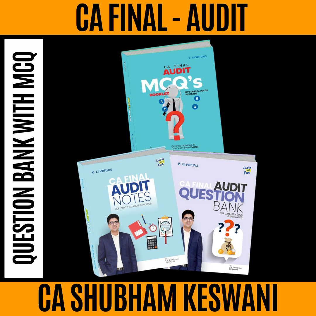 CA Final Combo Audit Notes and Question Bank With MCQ (New Scheme) By CA Shubham Keswani Applicable For May 26 Exams