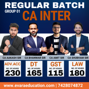 CA INTER - ADV.ACC + DT + GST + LAW (Regular Batch) for Sep 2026 & Jan/May 2027 Exams by CA AAKASH KANDOI, CA BHANWAR BORANA, CA AMIT MAHAJAN & CA SHUBHAM SINGHAL