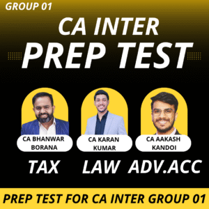 Prep Test for CA Inter Group 01 Jan - 2026 Exams