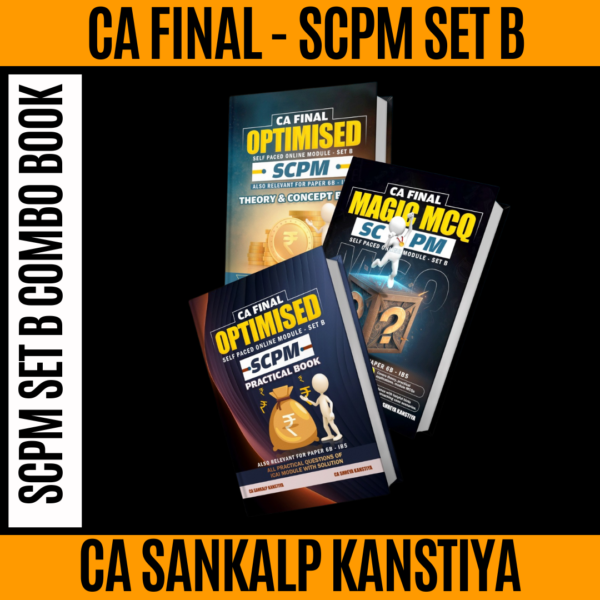 CA Final SCPM SET B Combo Book Set By CA Sankalp Kanstiya