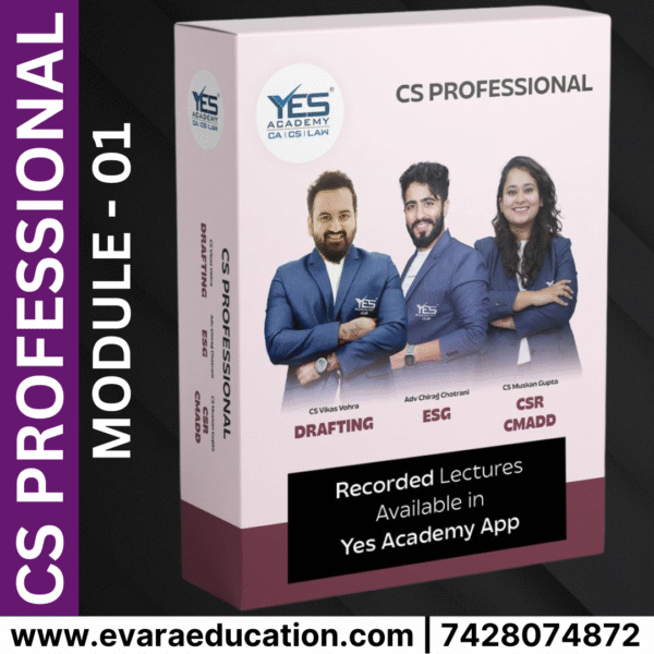 CS Professional - Module 01 COMBO with CSR & Social Governance - New Syllabus by YES ACADEMY