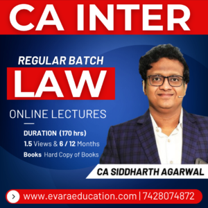 CA INTER - LAW (Regular Batch) for Sep 2026 & Jan 2027 Exams by CA SIDDHARTH AGARWAL