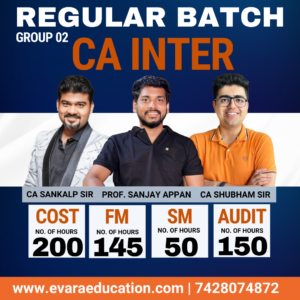 CA INTER - COST+FM-SM+AUDIT (Regular Batch) for Sep 2026 & Jan 2027 Exams by CA SANKALP KANSTIYA, PROF. SANJAY APPAN & CA SHUBHAM KESWANI