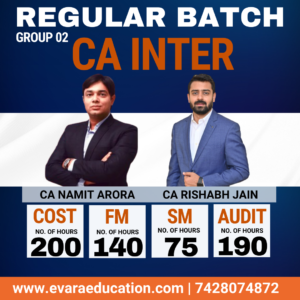 CA INTER - COST+FM-SM+AUDIT (Regular Batch) for Sep 2026 & Jan 2027 Exams by CA NAMIT ARORA & CA RISHABH JAIN