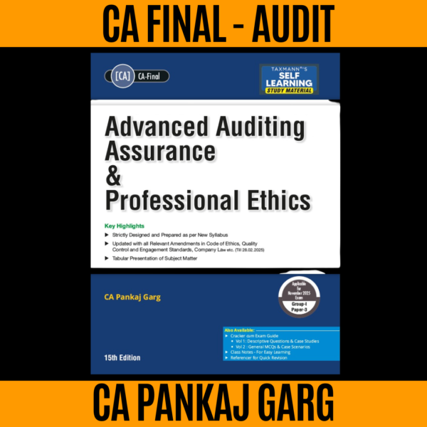 CA Final – Adv. Audit – Main Book (For Sep. 25 & Jan. 26 Exams) by CA PANKAJ GARG