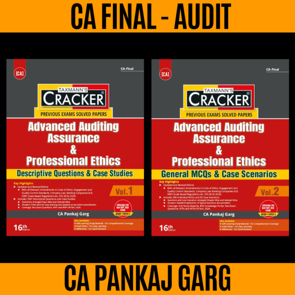 CA Final – Adv. Audit – Cracker (Vol. 1 & 2) (For Sep. 25 & Jan. 26 Exams) by CA PANKAJ GARG