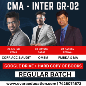 CMA INTER - OM-SM, FMBDA, MA & CORP.ACC & AUDIT for June/Dec 2026 Exams by CA RANJAN PERIWAL, MAYANK SARAF & CA BISHNU KEDIA