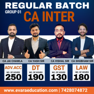 CA INTER - ADV.ACC + DT + GST + LAW (Regular Batch) for Jan/May 2027 Exams by CA JAI CHAWLA, CA YASH KHANDELWAL, CA VISHAL BHATTAD & CA SHUBHAM SINGHAL