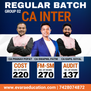 CA INTER - COST+FM-SM+AUDIT (Regular Batch) for Sep 2026 & Jan 2027 Exams by CA PRANAV POPAT, CA SWAPNIL PATNI & CA KAPIL GOYAL
