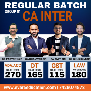 CA INTER - ADV.ACC + DT + GST + LAW (Regular Batch) for Sep 2026 & Jan/May 2027 Exams by CA PARVEEN SHARMA, CA BHANWAR BORANA, CA AMIT MAHAJAN & CA SHUBHAM SINGHAL