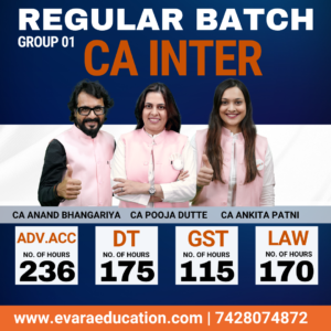 CA INTER - ADV.ACC + DT + GST + LAW (Regular Batch) for Sep 2026 & Jan/May 2027 Exams by CA ANAND BHANGARIYA, CA POOJA DUTTE & CA ANKITA PATNI