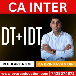 CA INTER - TAX (IT & GST) (Regular Batch) for Jan & May 2026 Exams by (CA Brindavan Giri)