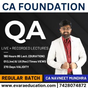 CA Foundation – QA for Jan & May 2026 Exams (CA Navneet Mundhra )