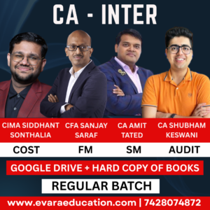 CA Inter-Combo (New Course)- COST+FM-SM+AUDIT (Regular Batch) for Jan/May 2026 Exams by CA SIDDHANT SONTHALIA & CFA SANJAY SARAF & CA AMIT TATED & CA SHUBHAM KESWANI