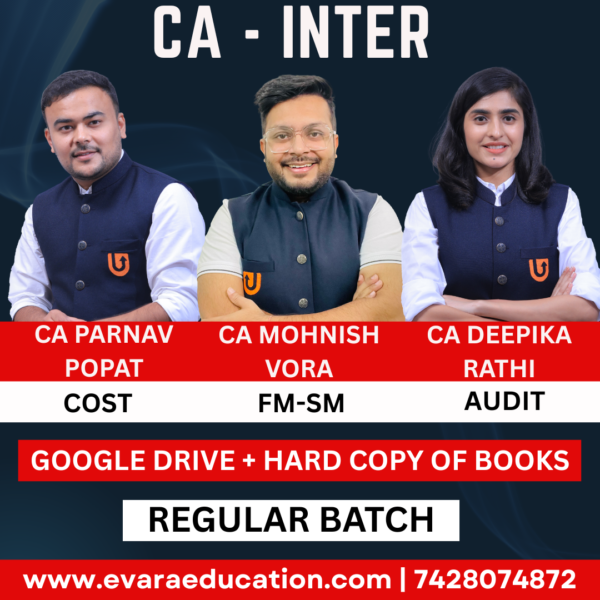 CA Inter-Combo (New Course)- CMA & FM-SM & AUDIT (Regular Batch) for Sep 2025 & Jan/May 2026 Exams by ULTIMATE CA