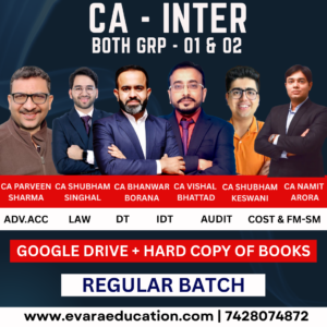 CA INTER Combo | All Subjects (GRP- 01 & 02) | Regular Batch | CA Parveen Sharma,CA Vishal Bhattad,CA Bhanwar Borana,CA Shubham Singhal,CA Shubham Keswani, CA Namit Arora | May/Sep 2026