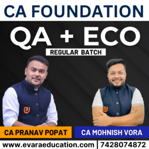 CA Foundation - MATHS & ECO (Regular Batch) for Jan & May 2026 Exams by CA Pranav Popat & CA Mohnish Vora