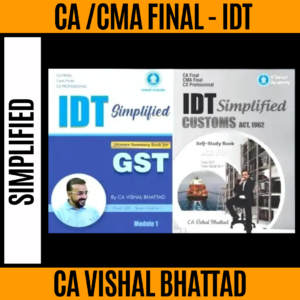CA/CS/CMA Final | Indirect Tax | Simplified Book Set | CA Vishal Bhattad