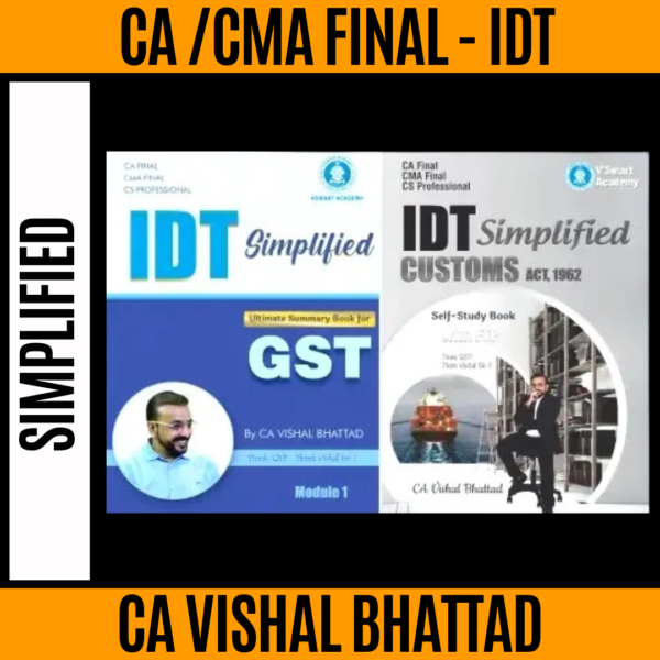 CA/CS/CMA Final | Indirect Tax | Simplified Book Set | CA Vishal Bhattad