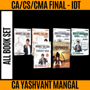 CA Final IDT All Books Set - Main Book + Questionnaire & MCQs Book + Colorful Summary + Raambaan Chart Book - For Sep. 25, Jan. 26, May 26 & Onwards