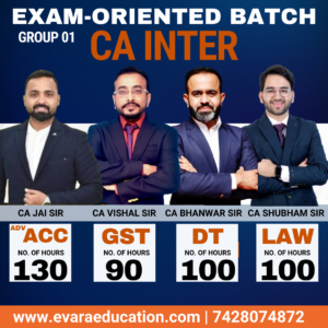 CA INTER – ADV.ACC + GST + DT + LAW (Exam-Oriented Batch) for May/Sep 2026 Exams by CA JAI CHAWLA, CA VISHAL BHATTAD, CA BHANWAR BORANA & CA SHUBHAM SINGHAL