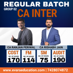 CA INTER - COST+FM+SM+AUDIT (Regular Batch) for Sep 2026 & Jan 2027 Exams by CA RANJAN PERIWAL & CA RISHABH JAIN