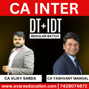 CA INTER - DT & IDT (Regular Batch) for May/Sep 2026 & Jan 2027 Exams by CA VIJAY SARDA & CA YASHVANT MANGAL