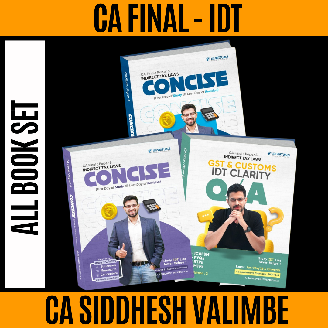 CA Final IDT Books for Sep 25 & Jan/May’26 by CA Siddhesh Valimbe ...
