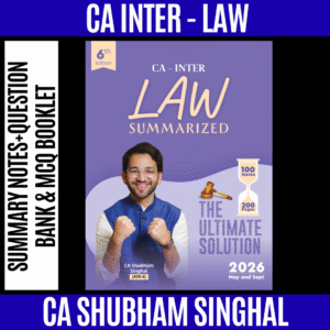 CA INTER – Corporate and Other Laws Summary Notes+Question Bank & MCQ Booklet May’26, Sep’26 & Jan’27