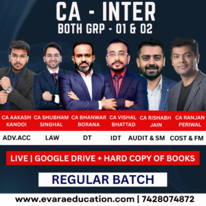 CA INTER | All Subjects (GRP- 01 & 02 Combo) | Regular Batch | May/Sep 2026 & Jan 2027 Exams by CA AAKASH KANDOI, CA VISHAL BHATTAD, CA BHANWAR BORANA, CA SHUBHAM SINGHAL,CA RISHABH JAIN, CA RANJAN PERIWAL