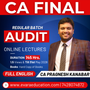 CA FINAL - AUDIT (Regular Batch) FULL ENGLISH May/Nov 2027/2028 Exams by CA PRAGNESH KANABAR
