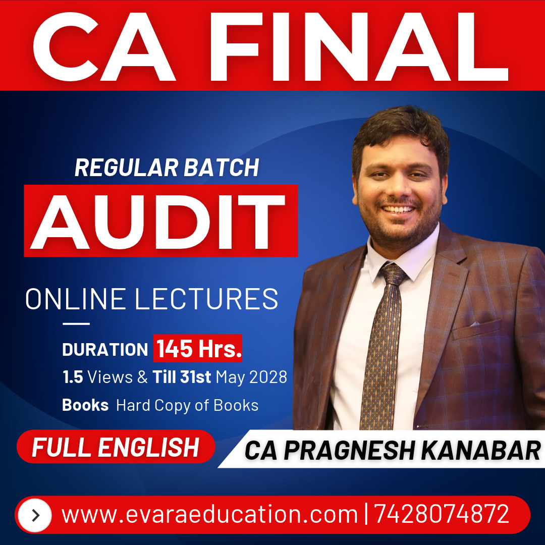 CA FINAL - AUDIT (Regular Batch) FULL ENGLISH May/Nov 2027/2028 Exams by CA PRAGNESH KANABAR