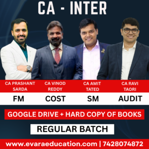 CA INTER - COST+FM-SM+AUDIT (Regular Batch) for May/Sep 2026 & Jan 2027Exams by CA PRASHANT SARDA, CA VINOD REDDY, CA AMIT TATED & CA RAVI TAORI