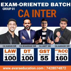 CA INTER – ADV.ACC + GST + DT + LAW (Exam-Oriented Batch) for May/Sep 2026 Exams by CA KARAN KUMAR, CA BHANWAR BORANA, CA AMIT MAHAJAN & CA AAKASH KANDOI