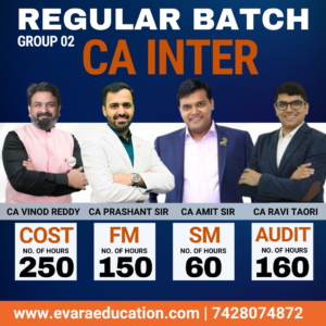 CA INTER - COST+FM-SM+AUDIT (Regular Batch) for Sep 2026 & Jan 2027 Exams by CA PRASHANT SARDA, CA VINOD REDDY, CA AMIT TATED & CA RAVI TAORI