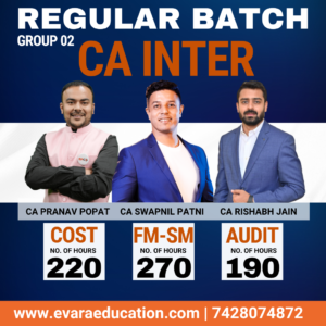 CA INTER - COST+FM-SM+AUDIT (Regular Batch) for Sep 2026 & Jan 2027 Exams by CA PRANAV POPAT, CA SWAPNIL PATNI & CA RISHABH JAIN