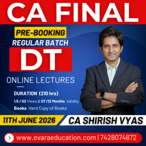 CA FINAL - Direct Tax (DT) (Regular Batch) for May/Nov 2027 Exams by CA BHANWAR BORANA