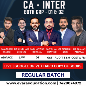 CA INTER | All Subjects (GRP- 01 & 02 Combo) | Regular Batch | Jan/May 2027 Exams